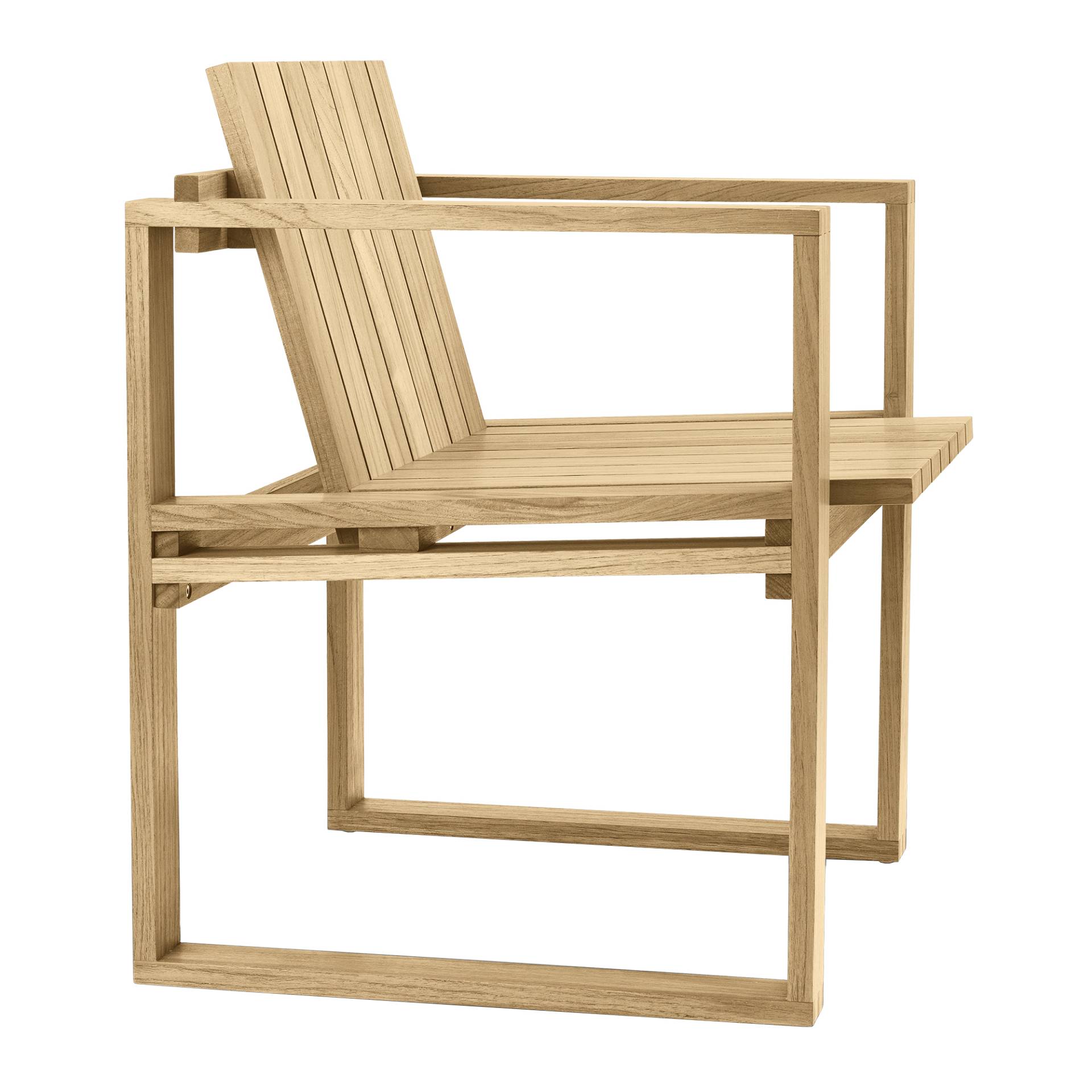 Carl Hansen - BK10 Gartenstuhl - Teak unbehandelt/FSC™ zertifiziert/BxHxT 63,5x76x63cm von Carl Hansen