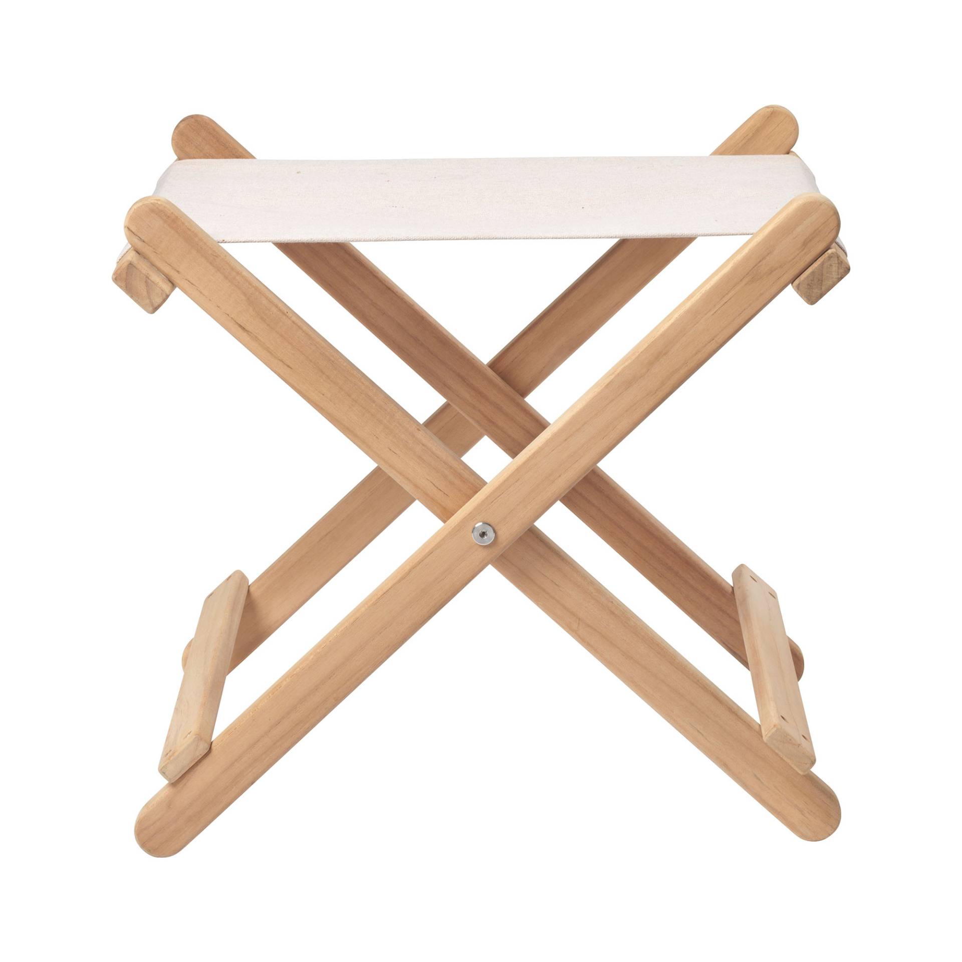 Carl Hansen - BM5768 Outdoor Fußhocker klappbar - Teak unbehandelt/BxHxT 45x44,8x51,5cm von Carl Hansen