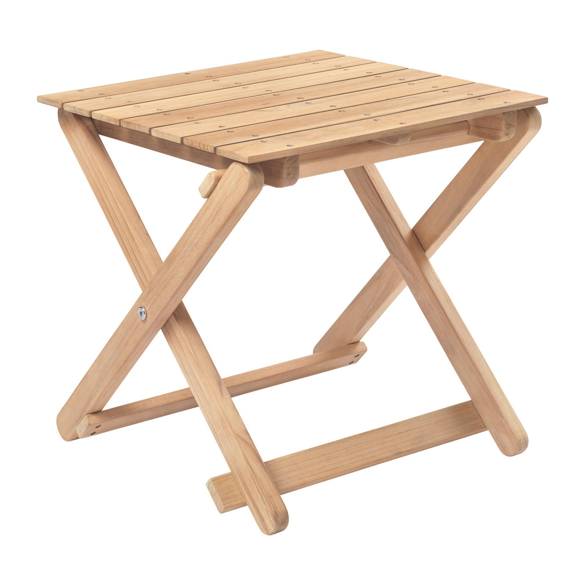 Carl Hansen - BM5868 Garten Beistelltisch klappbar - Teak unbehandelt/BxHxT 45x45,2x45cm von Carl Hansen