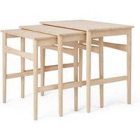 Carl Hansen - CH004 Nesting Tables, Eiche geseift (3er-Set) von Carl Hansen