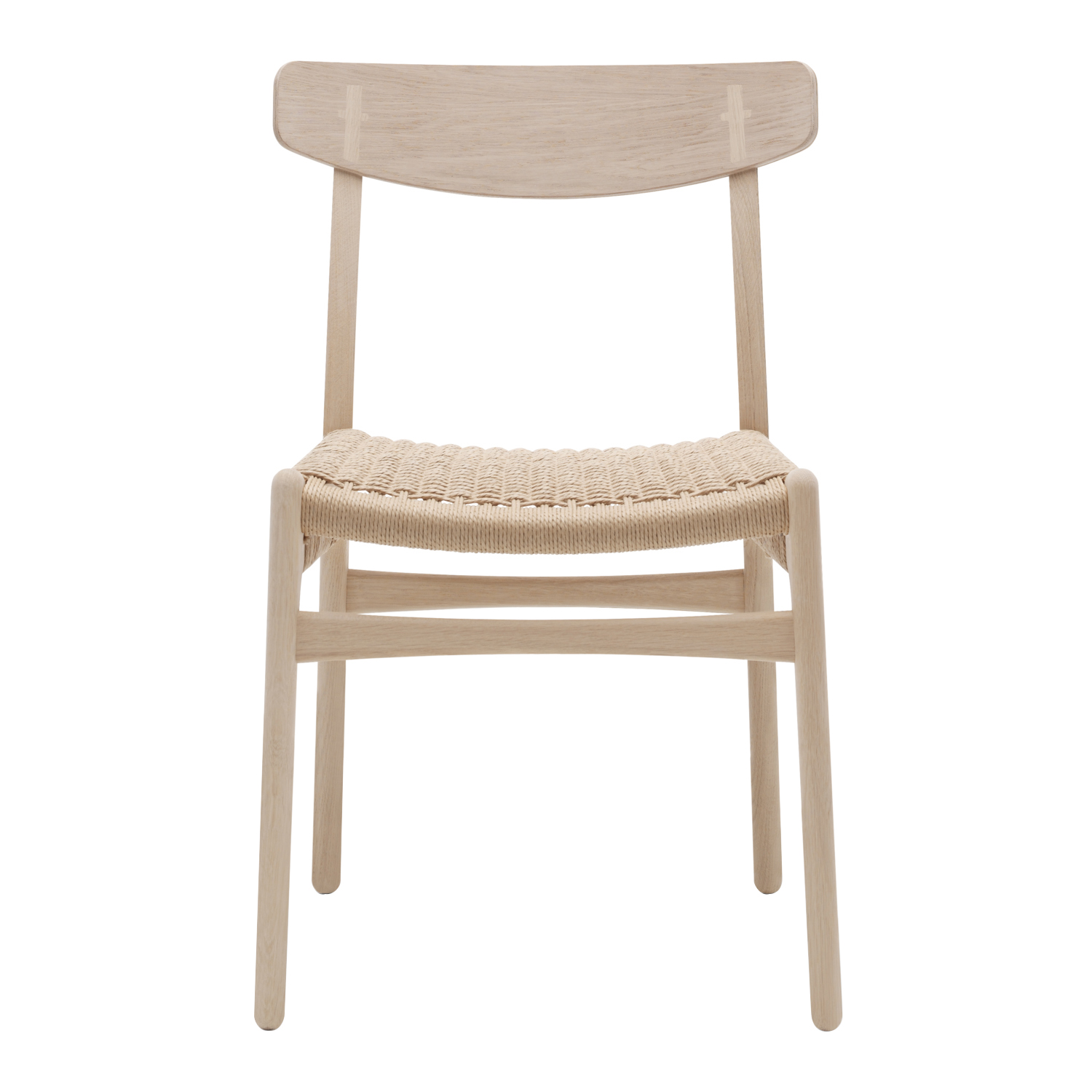 Carl Hansen - CH23 Chair Gestell Eiche - Eiche geseift/Geflecht Papiergarn natur/BxTxH 50,3x50x3x78,5cm/Rückenlehne Eichenfurnier von Carl Hansen