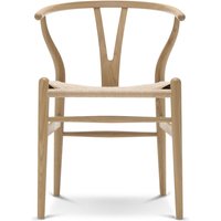Carl Hansen - CH24 Wishbone Chair, Eiche geseift / Naturgeflecht von Carl Hansen