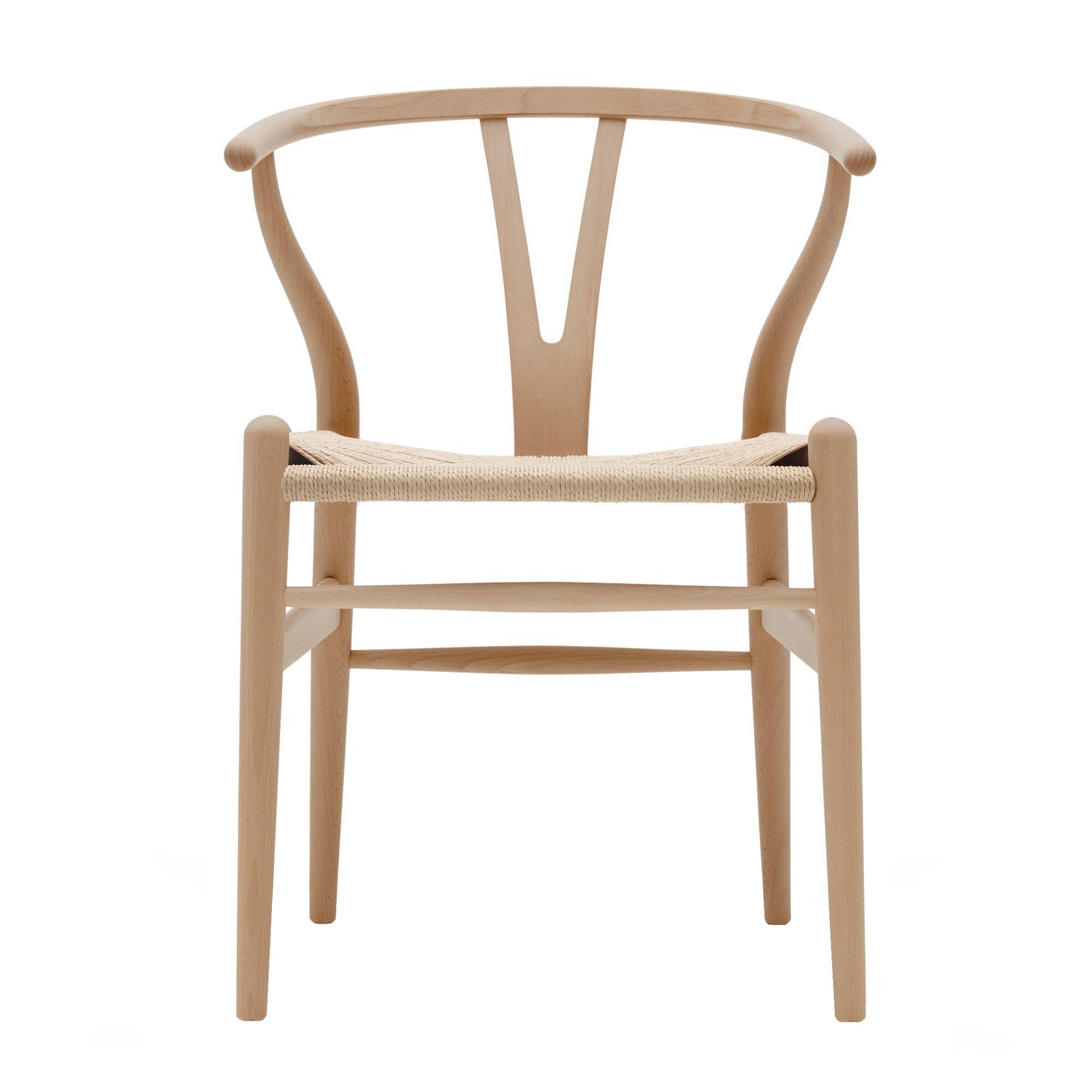 Carl Hansen - CH24 Wishbone Chair Gestell Buche - natur/Buche geölt/BxTxH 55x51x76cm/Geflecht Papiergarn natur von Carl Hansen