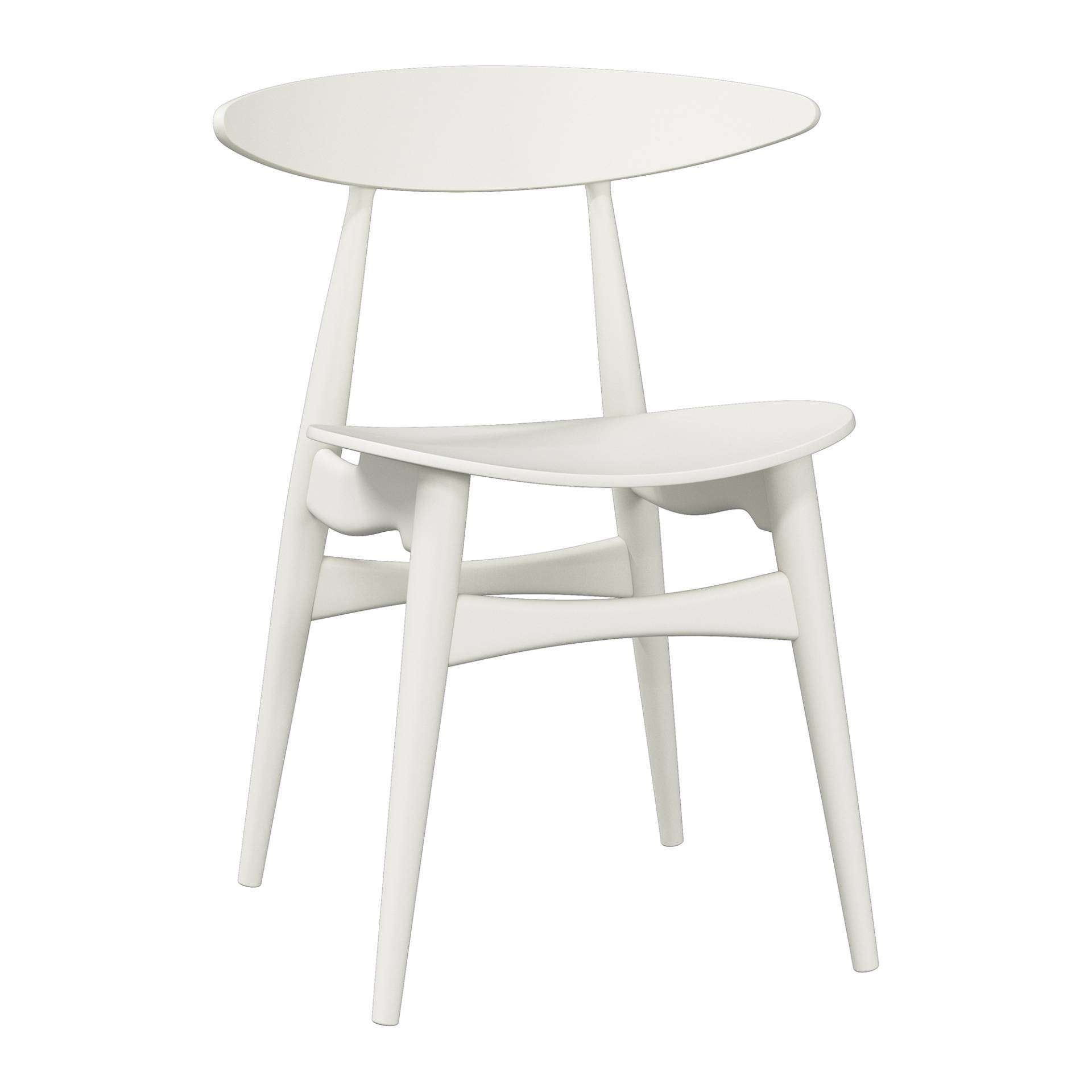 Carl Hansen - CH33T Soft Tones Stuhl - soft naturweiß/lackiert/BxHxT 55x74x48cm/Sitzhöhe 44cm von Carl Hansen