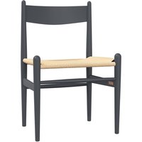 Carl Hansen - CH36 Chair, Buche soft anthrazit lackiert / Naturgeflecht von Carl Hansen