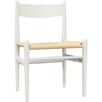 Carl Hansen - CH36 Chair, Buche soft naturweiß lackiert / Naturgeflecht von Carl Hansen