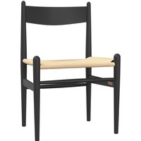Carl Hansen - CH36 Chair, Buche soft schwarz lackiert / Naturgeflecht von Carl Hansen