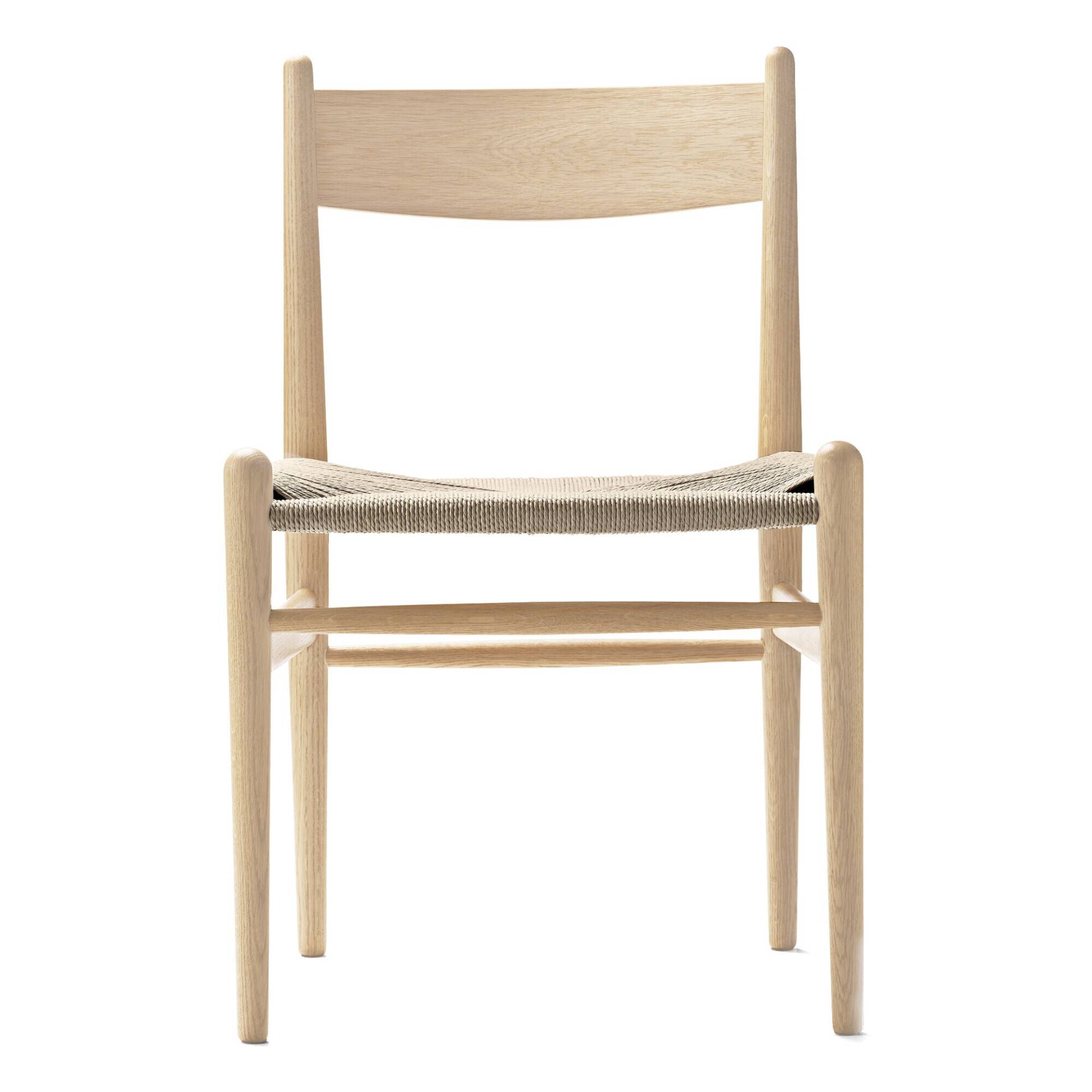 Carl Hansen - CH36 Chair Gestell Eiche - Eiche geseift/Geflecht Papiergarn natur/BxHxT 52x81x48cm von Carl Hansen