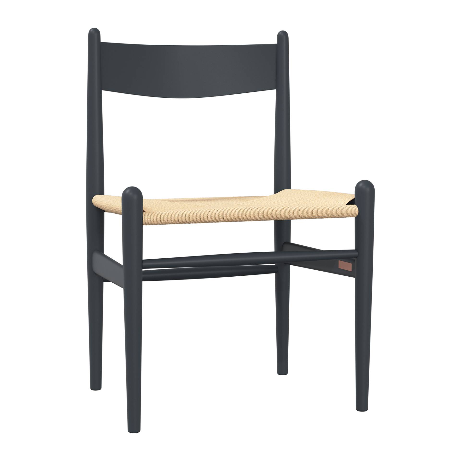 Carl Hansen - CH36 Soft Tones Chair Gestell Buche - soft blau/Geflecht Papiergarn natur/BxHxT 52x81x48cm/Gestell lackiert von Carl Hansen