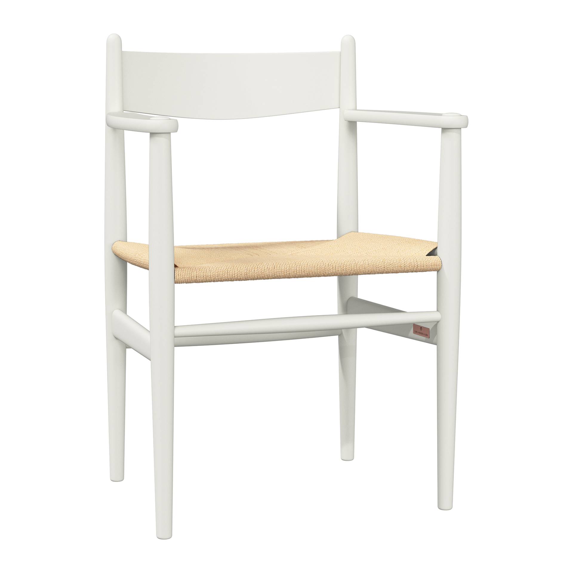 Carl Hansen - CH37 Soft Tones Armlehnstuhl - soft naturweiß/lackiert/BxHxT 58x81x50cm/Sitzhöhe 45cm von Carl Hansen