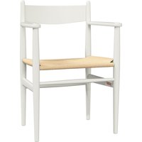 Carl Hansen - CH37 Stuhl, Buche soft naturweiß lackiert / Naturgeflecht von Carl Hansen