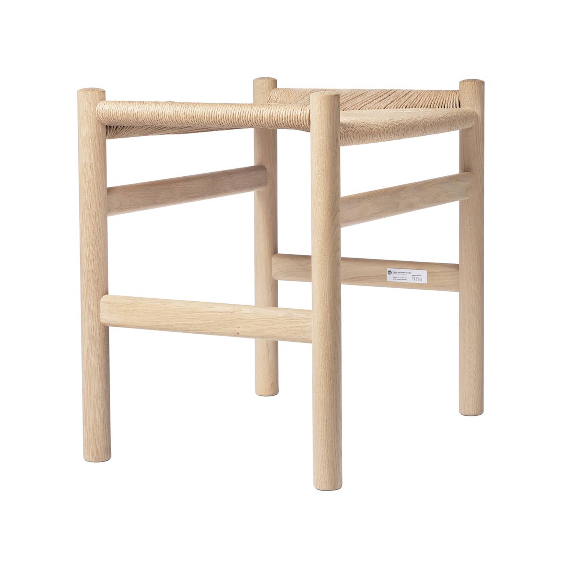 Carl Hansen - CH53 Fußhocker Gestell Eiche - Eiche geölt/Geflecht Papiergarn natur/BxTxH 50x38x48cm von Carl Hansen