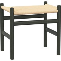 Carl Hansen - CH53 Hocker, Buche soft grün lackiert / Naturgeflecht von Carl Hansen