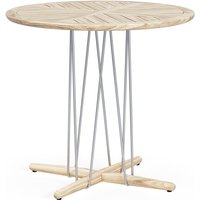 Carl Hansen - Embrace Gartentisch, Teak unbehandelt, Ø 80 cm von Carl Hansen