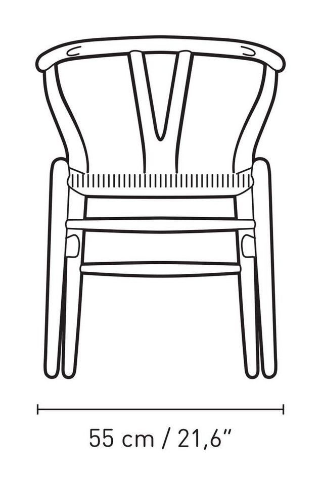 Carl Hansen Esszimmerstuhl Carl Hansen Stuhl Wishbone Chair / Y-Chair Eiche geölt Natur Geflecht von Carl Hansen