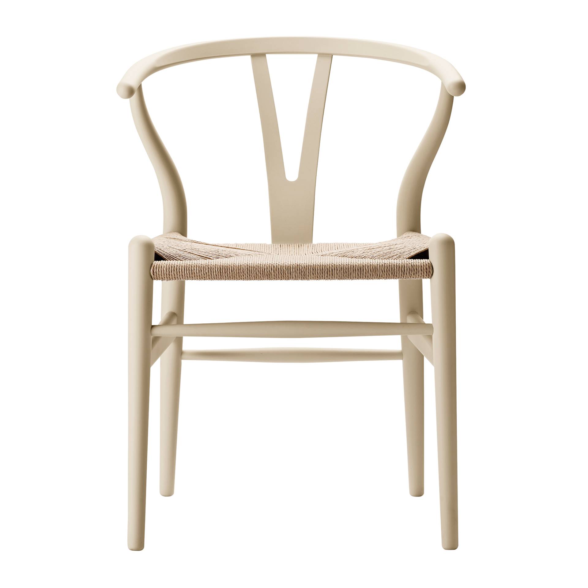 Carl Hansen - CH24 Soft Wishbone Chair Gestell Buche - barley/Geflecht Naturpapierkordel/BxTxH 55x51x76cm/Gestell Buche lackiert von Carl Hansen