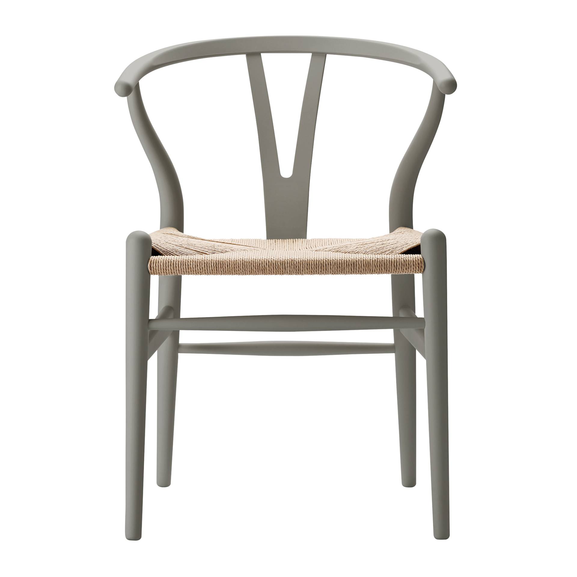 Carl Hansen - CH24 Soft Wishbone Chair Gestell Buche - clay/Geflecht Naturpapierkordel/BxTxH 55x51x76cm/Gestell Buche lackiert von Carl Hansen