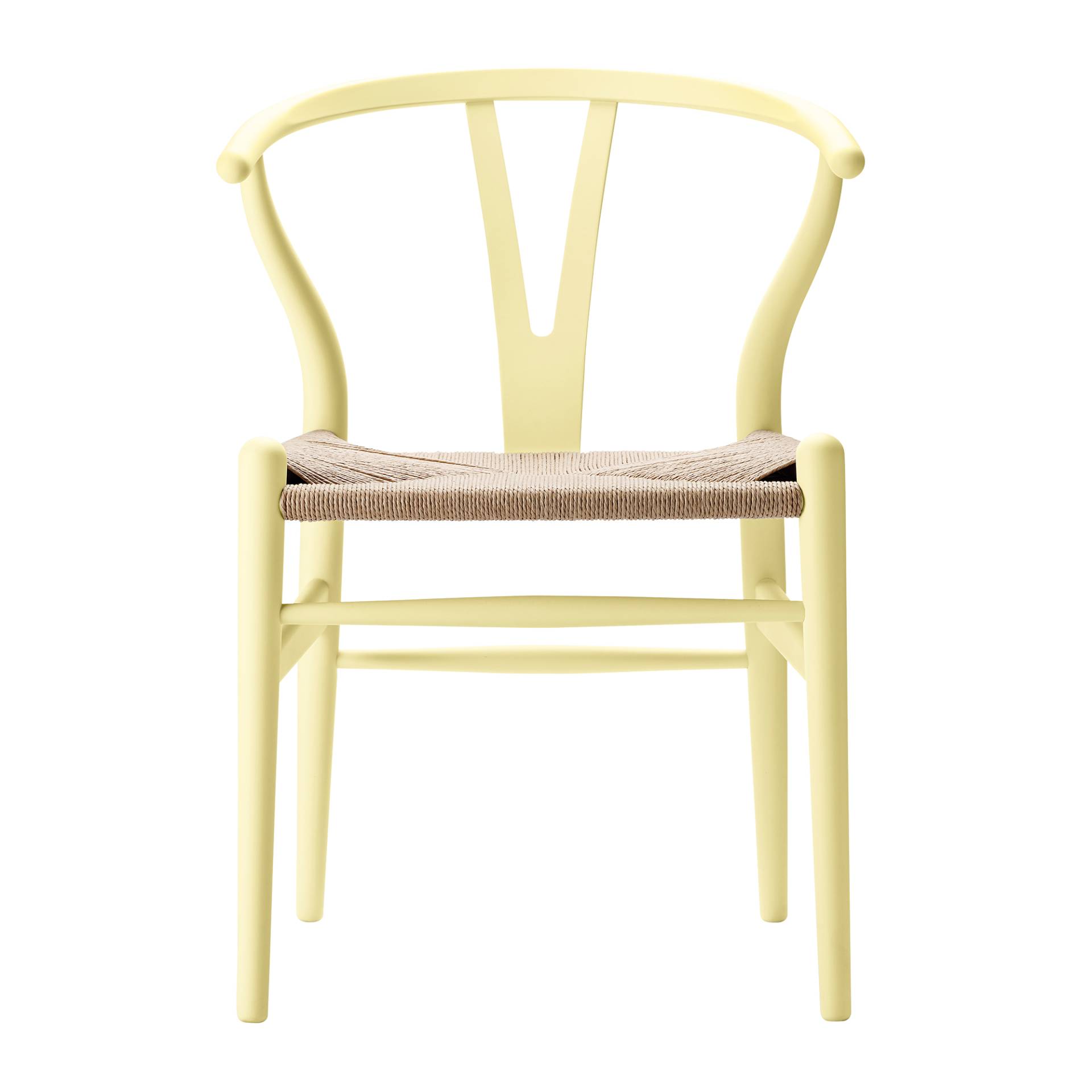 Carl Hansen - CH24 Soft Wishbone Chair Gestell Buche - hollyhock/Geflecht Naturpapierkordel/BxTxH 55x51x76cm/Gestell Buche lackiert von Carl Hansen