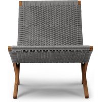 Carl Hansen - MG501 Cuba Chair Outdoor, Teak unbehandelt / charcoal von Carl Hansen