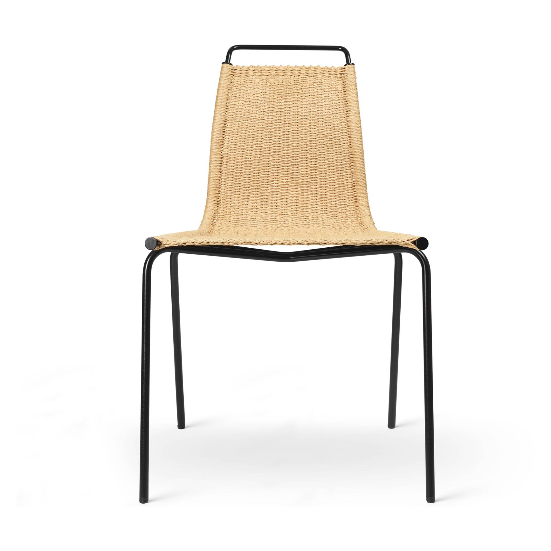 Carl Hansen - PK1 Stuhl - natur/Papierkordel/BxHxT 50,5x77x51,5cm/Gestell Stahl schwarz RAL 9005 pulverbeschichtet von Carl Hansen