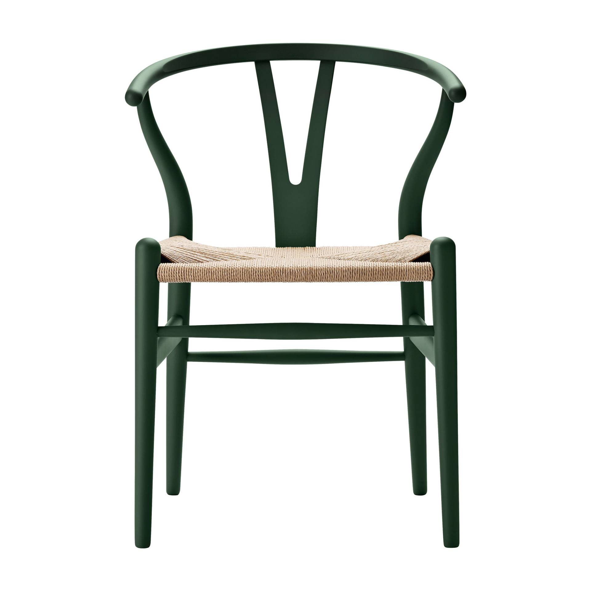 Carl Hansen - CH24 Soft Wishbone Chair Gestell Buche - soft grün NCS S8010-G10Y/Geflecht Papiergarn/BxHxT 55x76x51cm von Carl Hansen