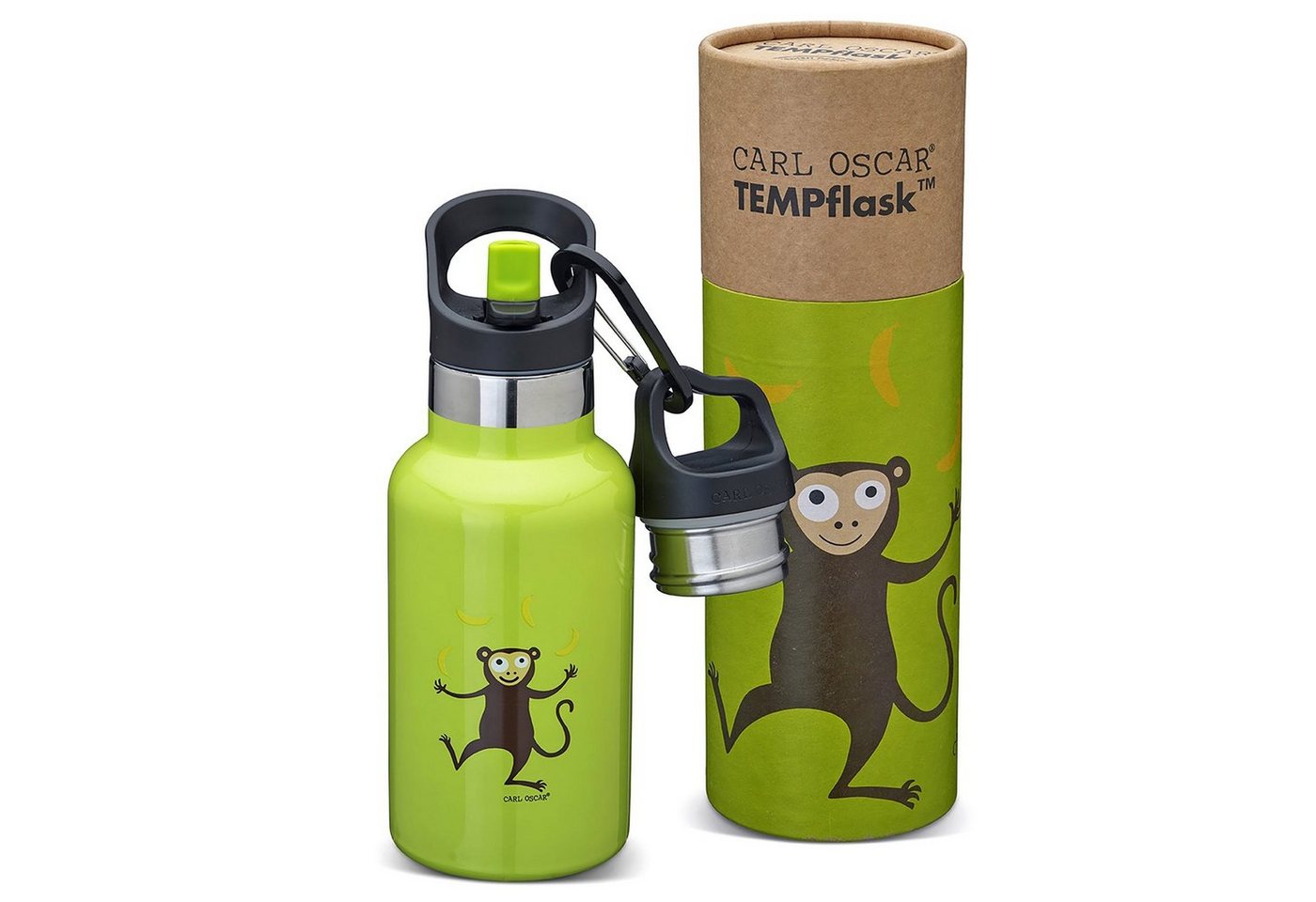 Carl Oscar Trinkflasche TEMPFLASK™ Kids Kinder Edelstahl Trinkflasche 350ml von Carl Oscar