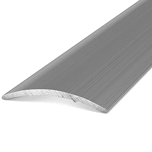 PRINZ Übergangsprofil Aluminium 130 Edelstahl gebürstet - 100cm Länge - 30mm Breite - selbstklebend für Laminat, Vinyl, Parkett von Carl Prinz