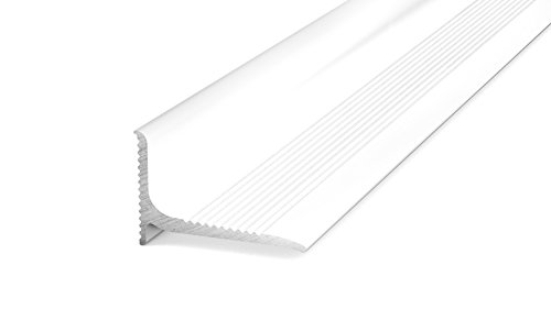 Prinz Aluminium - Wandanschlussprofil 290 - Abschlussprofil selbstklebend. Für Belagstärken ab 2 mm 20 x 13 mm - 2,50m Weiß pulverbeschichtet von Carl Prinz