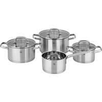 Carl Schmidt Sohn Topf-Set "Beckum", Edelstahl, (Set, 7 tlg., je 1 Fleischtopf mit Deckel Ø 16/20/24 cm, 1 Stieltopf 16 cm), Induktion von Carl Schmidt Sohn