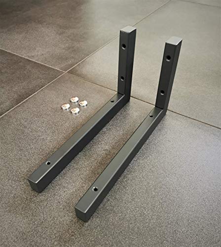 2er Set 30cm Wandhalterung Anthrazit/Grau Waschtischplatte Regalträger Konsolenhalterung Konsolenträger Wandkonsole von Carl Svensson
