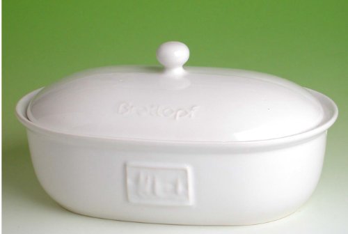 Brottopf oval weiß mit seitlichen Belüftungslöchern von Carl Tode