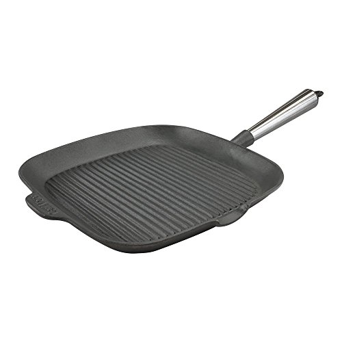 Carl Victor - Gusseisen Grillpfanne eckig 28 x 28 cm mit Edelstahlgriff von Carl Victor