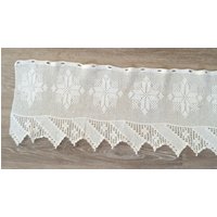 Landhaussterne Handarbeit, Romantisch, Gehäkelt Spitze Bistro Gardinen/Vorhang, Weiß von CarlaWhiteAndNature