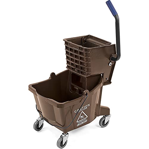 CFS Kunststoff-Mopp-Eimer mit Seitenpresse, 26 Quarts, Braun von Carlisle FoodService Products