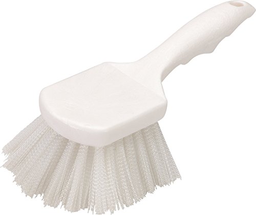 Carlisle 3662000 Flo-Pac Plastic Handle Utility Scrub Brush, Nylon Bristles, 2" Bristle Trim, 8" Length, White von Carlisle FoodService Products