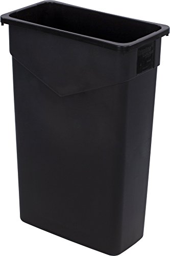 Carlisle Trimline Polyethylen Müllcontainer, 15 & 23 Liter Kapazität, 23 gallon, schwarz, 1 von Carlisle FoodService Products