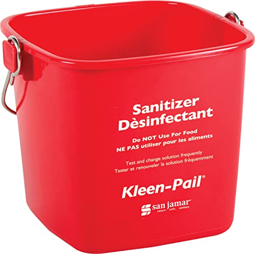 San Jamar KP97RD 3-Quart Red Kleen-Pail Container - 1 Bucket by San Jamar San Jamar KP97RD 3-Quart Red Kleen-Pail Container - 1 Bucket by San Jamar von Carlisle FoodService Products