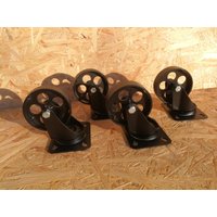 Industrielle Möbel Lenker Metallrollen Rollen Cast Rad Couchtisch Räder Kreis Schwarz 8, 9 cm Industrielle Möbel Lenker Metallrollen Rollen Cast Rad Couchtisch Räder Kreis Schwarz 8, 9 cm von CarlitoN