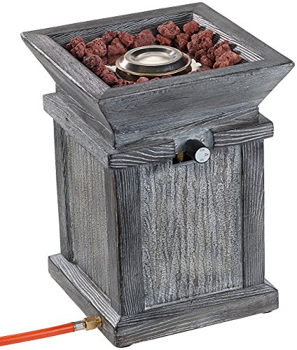 Carlo Milano Gasfeuerstelle: Kompaktes Gas-Heiz- & Dekofeuer für Terrasse und Garten (Gaskamin Terrasse, Gasfeuerstätte Garten, Heizstrahler Terrassenheizer) von Carlo Milano