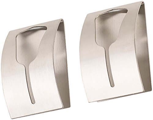 Carlo Milano Handtuchhalter Klemmen: 2er-Set Handtuchhalter aus rostfreiem Edelstahl, selbstklebend (Handtuchhalter zum Einklemmen, Klemm-Klebehaken, Selbstklebende) von Carlo Milano