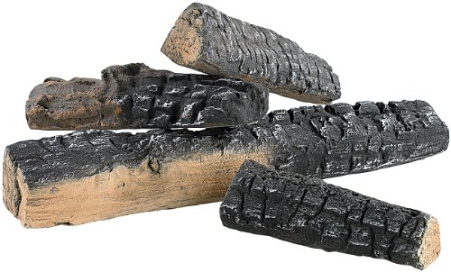 Carlo Milano Keramik Holz: 4er-Set Keramik-Dekorations-Holzscheite für Bioethanol-Öfen (Deko Holzscheite, Deko Kaminholz, Keramikholz ins Feuer) von Carlo Milano