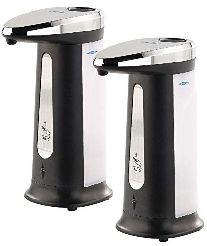 Carlo Milano Spülmittelspender: 2er-Set Automatische Seifenspender mit IR-Sensor, 400 ml (Handsensor Seifenspender, Seifespender, Elektrischer) von Carlo Milano