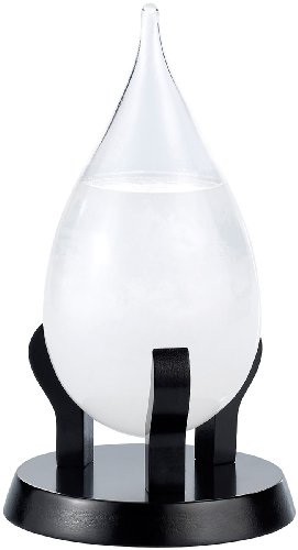Carlo Milano Wetterglas Tropfen: Modernes Fitzroy-Sturmglas in Tropfenform, 22cm (Sturmglas zur Wettervorhersage, Barometer, Wetterstation) von Carlo Milano