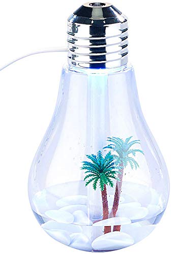 Carlo Milano USB Luftbefeuchter: Luftbefeuchter im Glühbirnen-Design, mit Farb-LEDs & Deko-Steinen, 2 W (Deko-Lampe, Dekor, Nachtlichter) von Carlo Milano