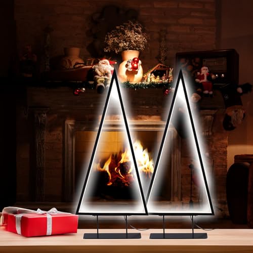 Carlo Milano Weihnachtsdeko-Baum: 2er-Set Design-Metall-Weihnachtsbaum, 141 LEDs, 70 cm Höhe (minimalistischer Weihnachtsbaum, Weihnachtsbaum-Modell) von Carlo Milano