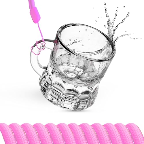 12er-Set Schnapsgläser zum Umhängen mit Henkel, Shotgläser aus Glas für Partys, bunte Likörgläser, Aperitif-Gläser, Dessertgläser, vielseitig einsetzbar Ramazzotti & Jägermeister (Rosa, 12) von Carlso