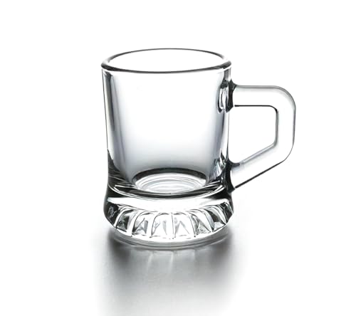 12er-Set Schnapsglas mit Henkel, klare Shotgläser 2-3cl, universell einsetzbare Likörgläser, Aperitif-Gläser, Dessertgläser, Eierlikör-Gläser ideal für Partys, Ramazzotti, Jägermeister (Transparent) von Carlso