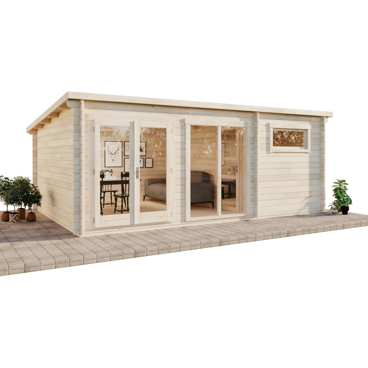 Carlsson Gartenhaus Atrium-E Pultdach Unbehandelt 578 cm x 371 cm Carlsson Gartenhaus Atrium-E Pultdach Unbehandelt 578 cm x 371 cm von Carlsson