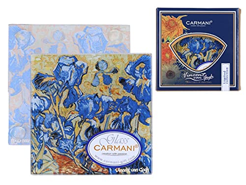 CARMANI - Glasuntersetzer, Glasunterlage, Getränkematte mit Vincent van Gogh, Irises von Carmani