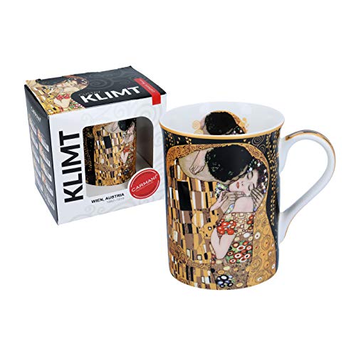 CARMANI - Klassischer Becher mit Gustav Klimt 'Der Kuss' 420ml von Carmani